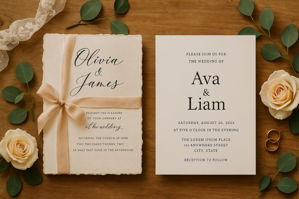 Custom vs Template Wedding Invitations